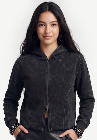 Veste de survêtement myMo ROCKS en noir : devant