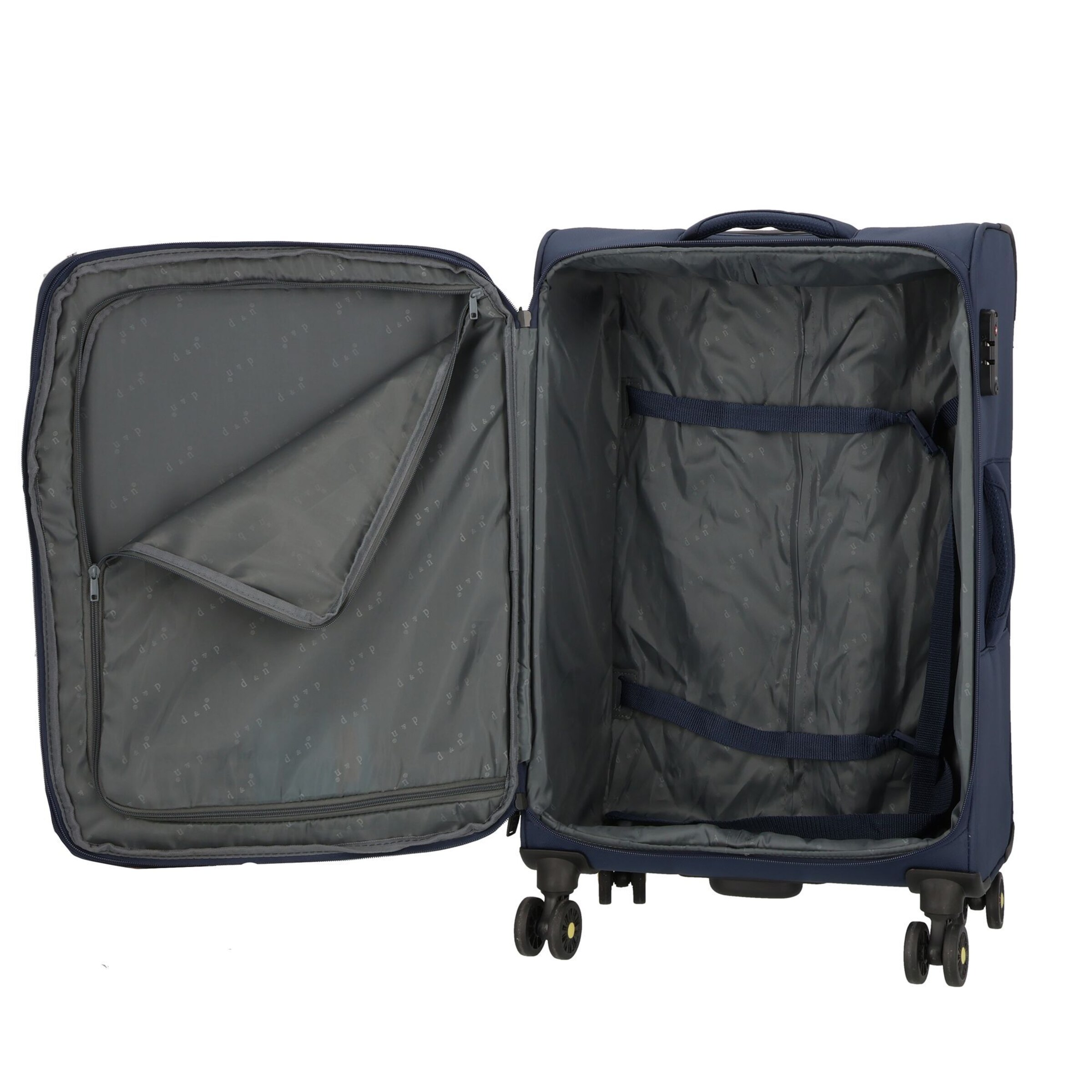 D&N Suitcase Set 'Travel Line 9704' in Blue