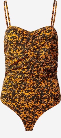 modström Shirt Bodysuit 'Curtis' in Orange: front