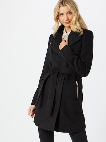 VERO MODA Ανοιξιάτικο και φθινοπωρινό παλτό 'Twodope' σε μαύρο: μπροστά