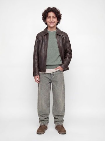 pilka Jack & Jones Junior Plačios klešnės Džinsai 'JJIDAVE JJORIGINAL'