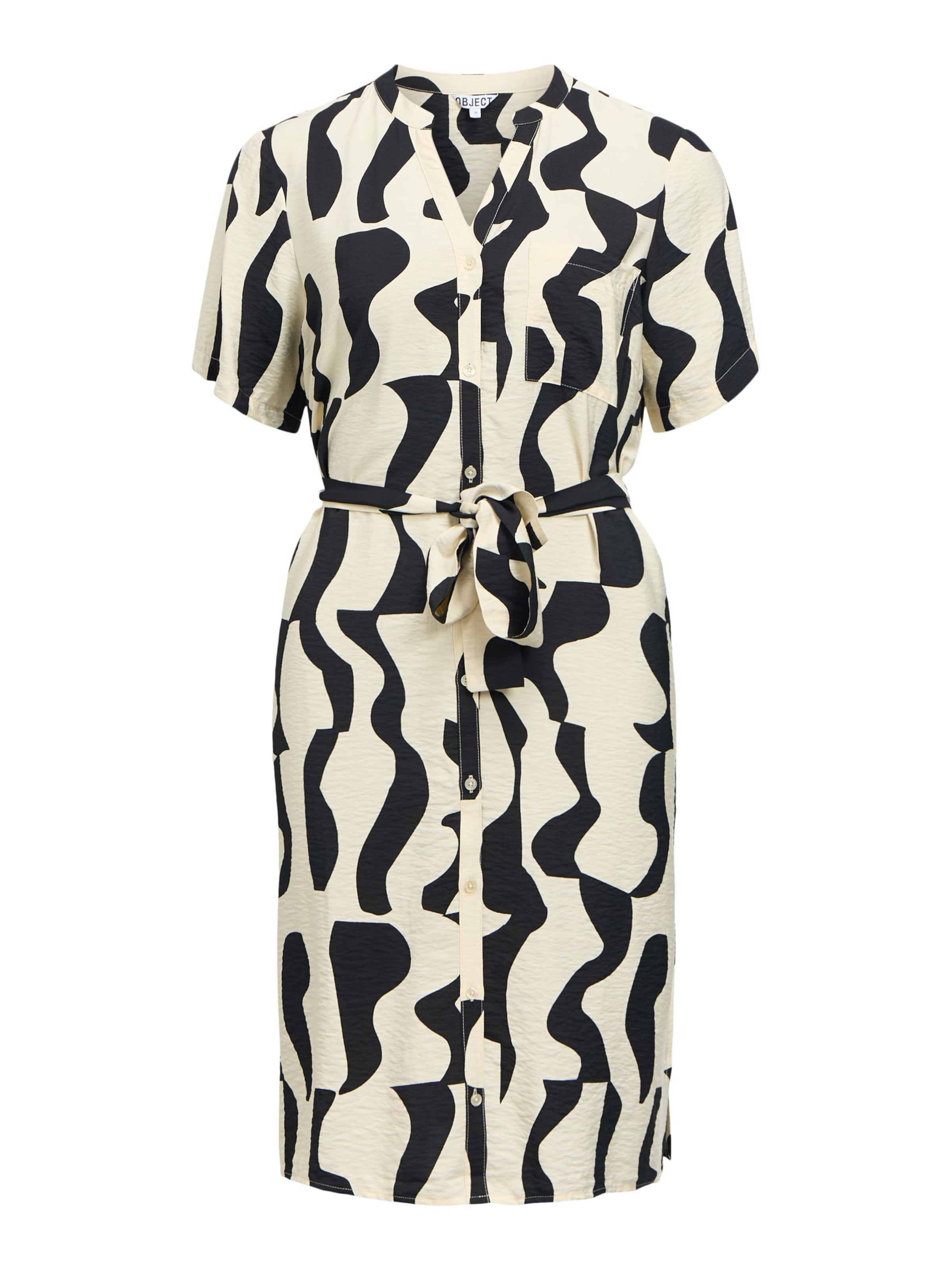 OBJECT Blousejurk in Beige: voorkant