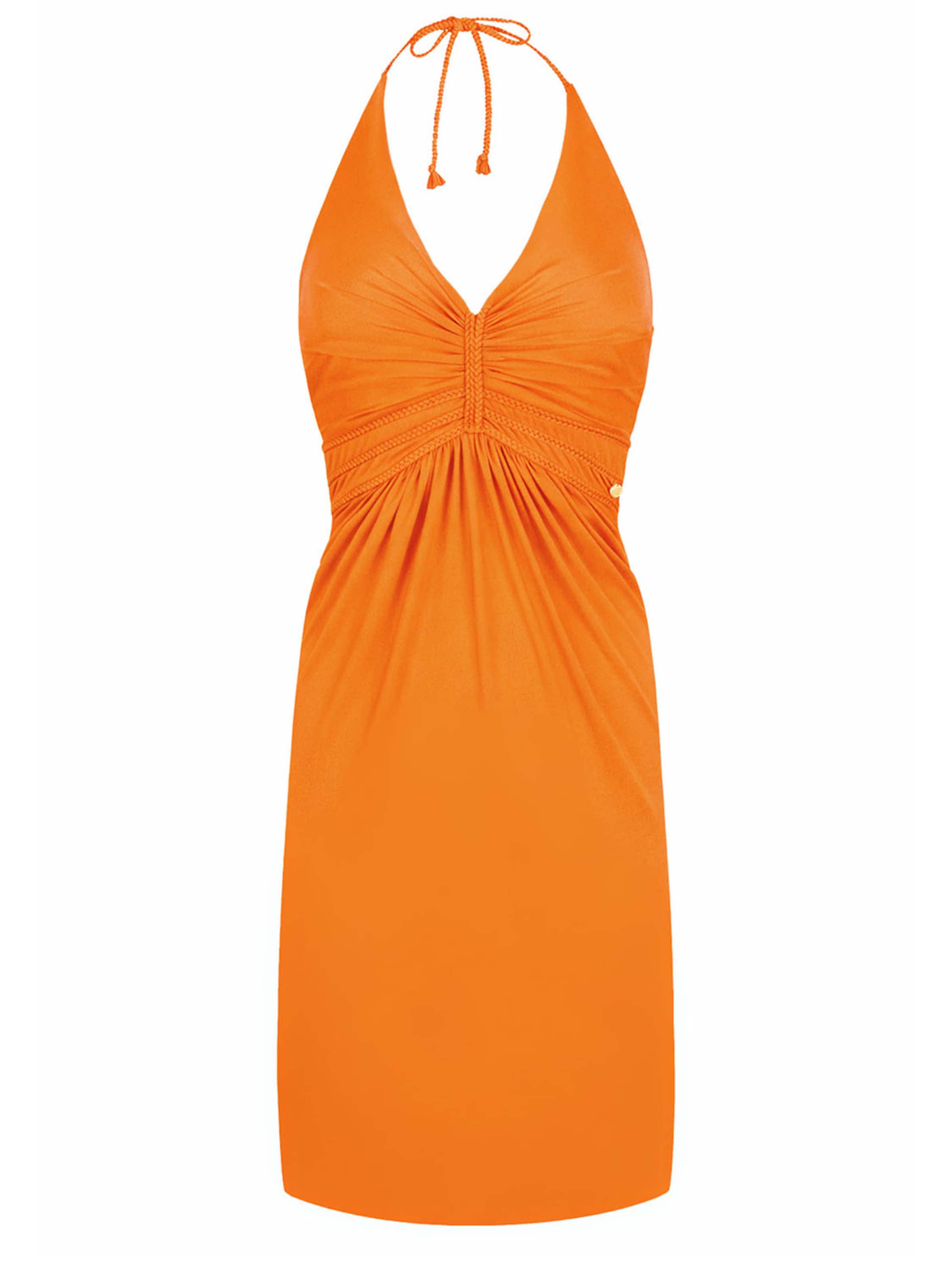 Chic by Lirette Jurk 'Short halter dress Natural' in Oranje: voorkant