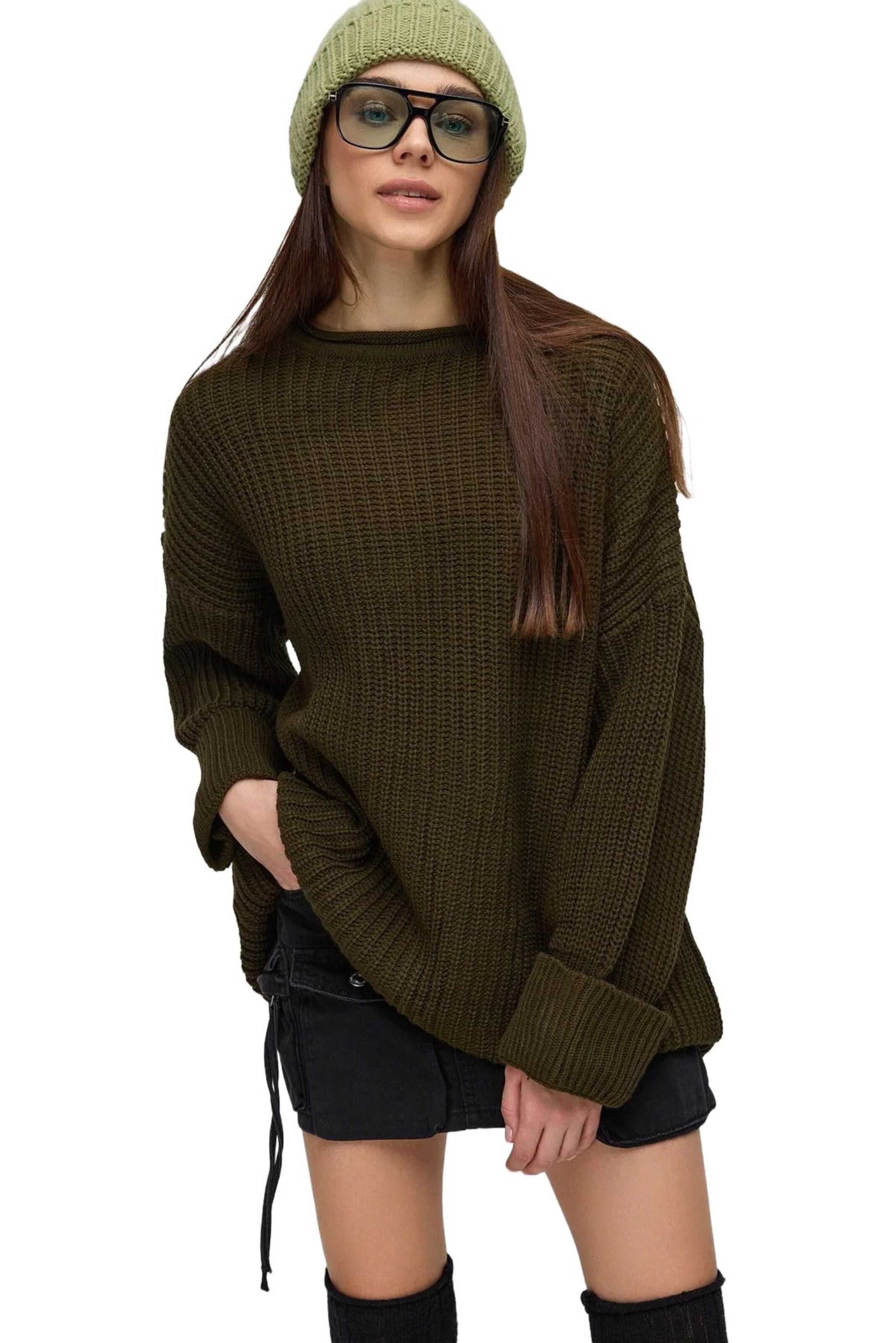 No Matter What Oversized sweater in Green: front