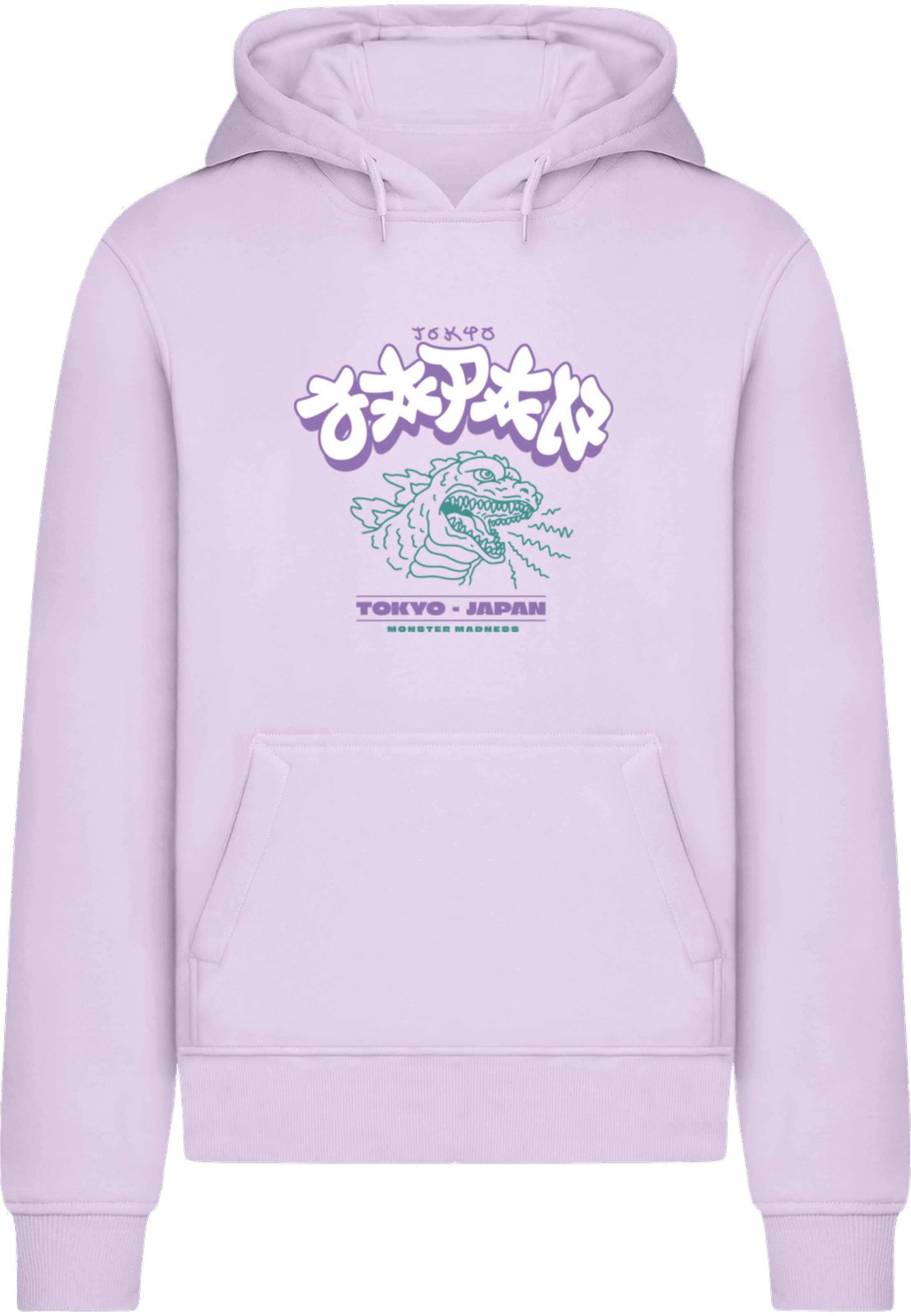 Mister Tee Sweatshirt 'Tokyo Madness' in de kleur Petrol / Lila / Sering / Wit, Productweergave