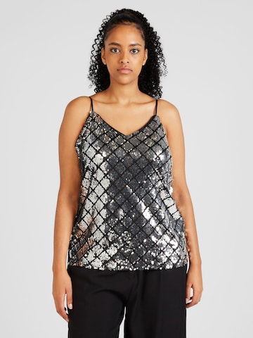 ONLY Curve Blouse 'CAMILLA' in Silver: front