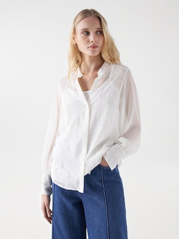 Salsa Jeans Bluse in Weiß: predná strana