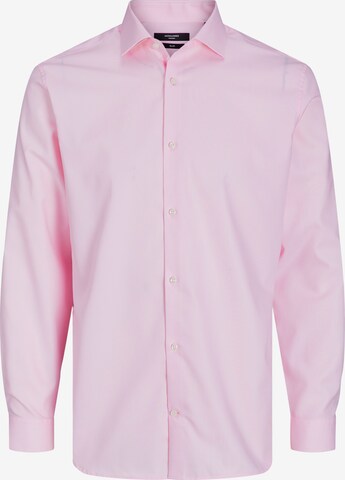 JACK & JONES Slim fit Zakelijk overhemd 'Parker' in Roze: voorkant