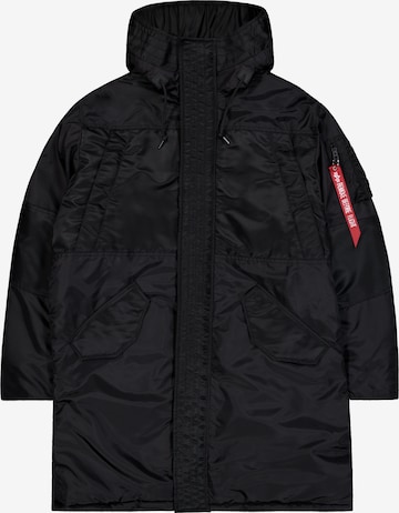 Parka mi-saison ALPHA INDUSTRIES en noir : devant