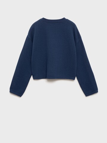 MANGO KIDS Pullover 'HAPPY' i blå