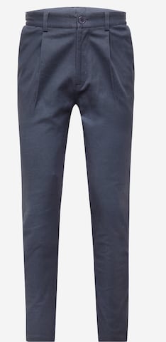 ABOUT YOU Regular Pleat-Front Pants 'Logan' in Blue: front