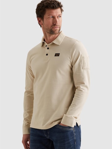 PME Legend - Jersey 'American Classic polo with long sleeves' en beige: frente