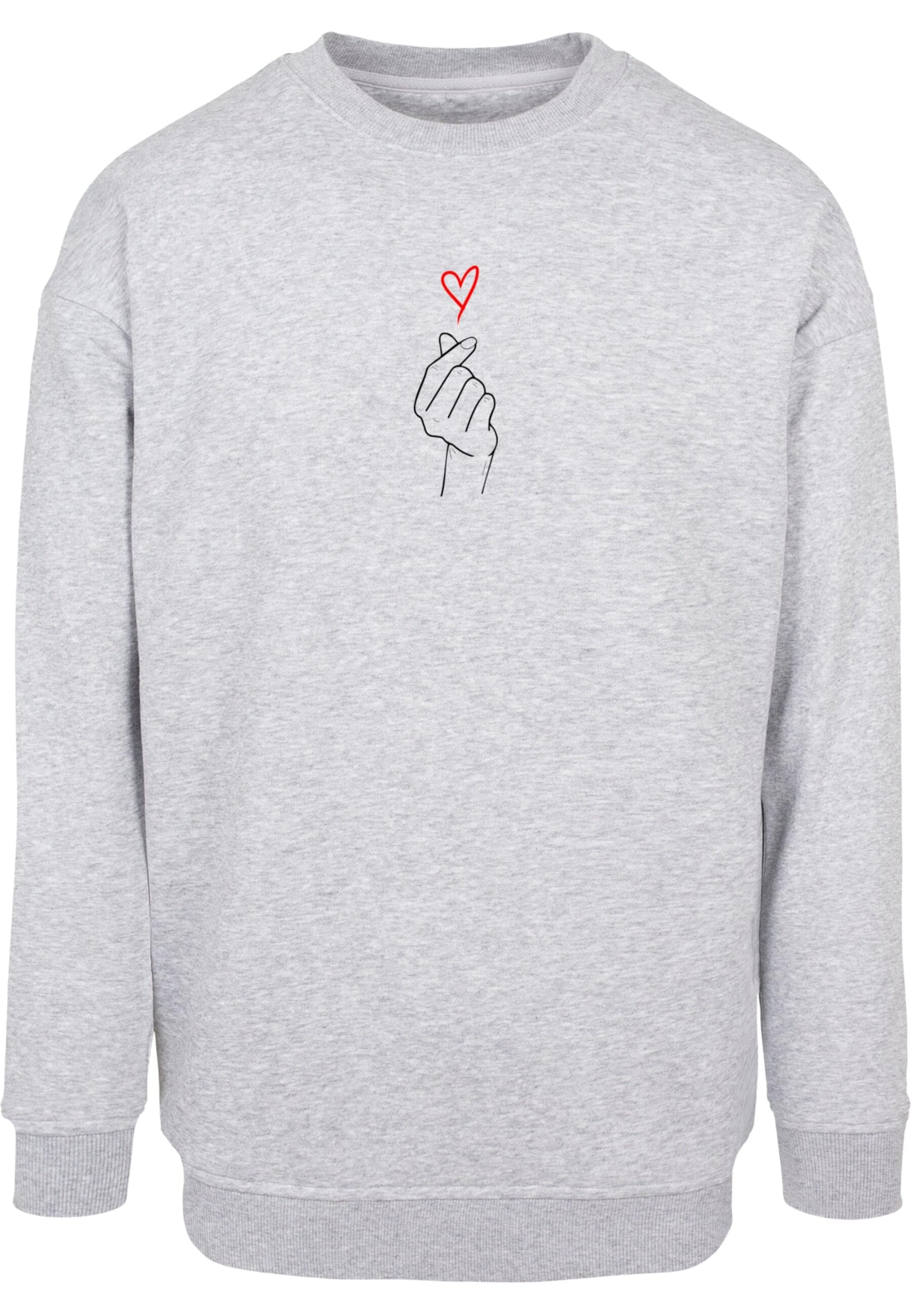 Sweat-shirt 'K Heart' Merchcode en gris : devant