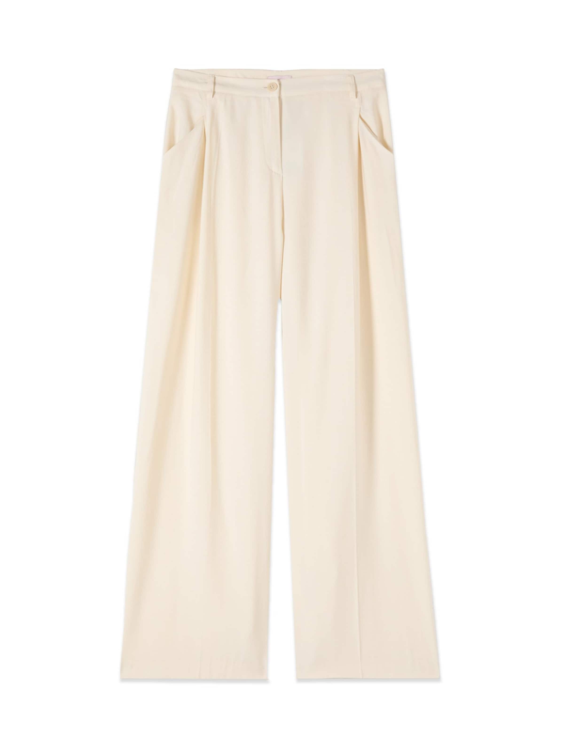 oltre - Ropa ancha Pantalón en blanco: frente