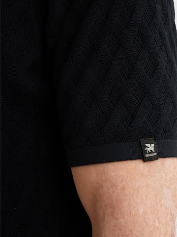 VANGUARD Paita 'VANGUARD - Polo shirt in cotton/modal with zipper closure' värissä sininen