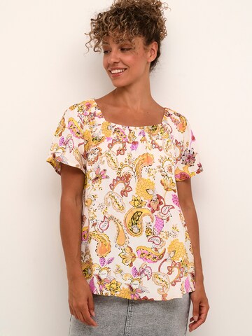 Cream - Blusa 'Dia' em bege: frente