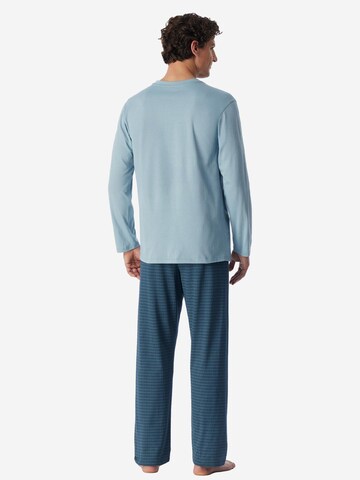 SCHIESSER Long Pajamas 'Comfort Essentials' in Blue
