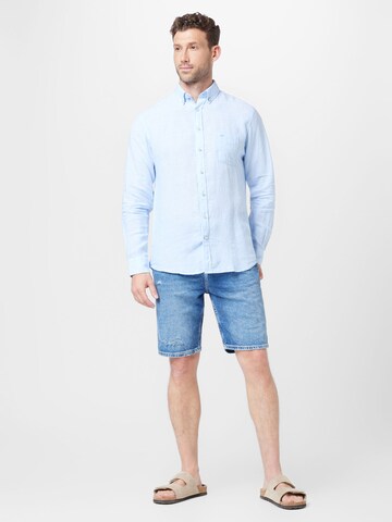 FYNCH-HATTON Regular fit Button Up Shirt in Blue