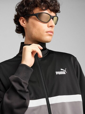 Giacca di felpa 'Puma Poly Colorblock Suit' di PUMA in nero