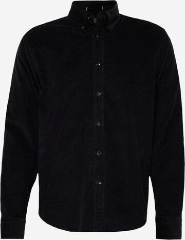 Coupe regular Chemise 'PINWALE' Banana Republic en noir : devant