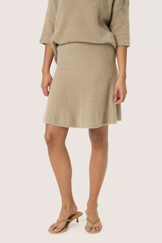 SOAKED IN LUXURY Skirt 'SLOdalys' in Beige: front