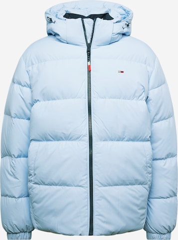 Tommy Jeans Winterjas 'ESSENTIAL' in Blauw: voorkant