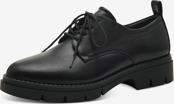 TAMARIS Δετό παπούτσι σε μαύρο: μπροστά