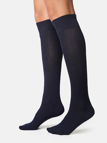 Chaussettes montantes ' Bambus ' Nur Die en bleu