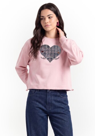 MYMO - Sweatshirt em rosa: frente