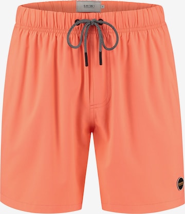 Shorts de bain Shiwi en orange : devant