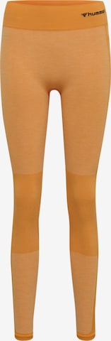 Hummel Skinny Sportbroek in Oranje: voorkant