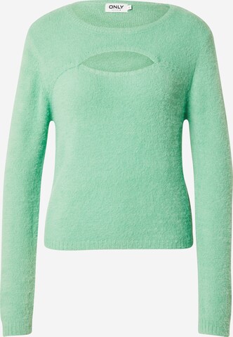 Pull-over 'PIUMO' ONLY en vert : devant