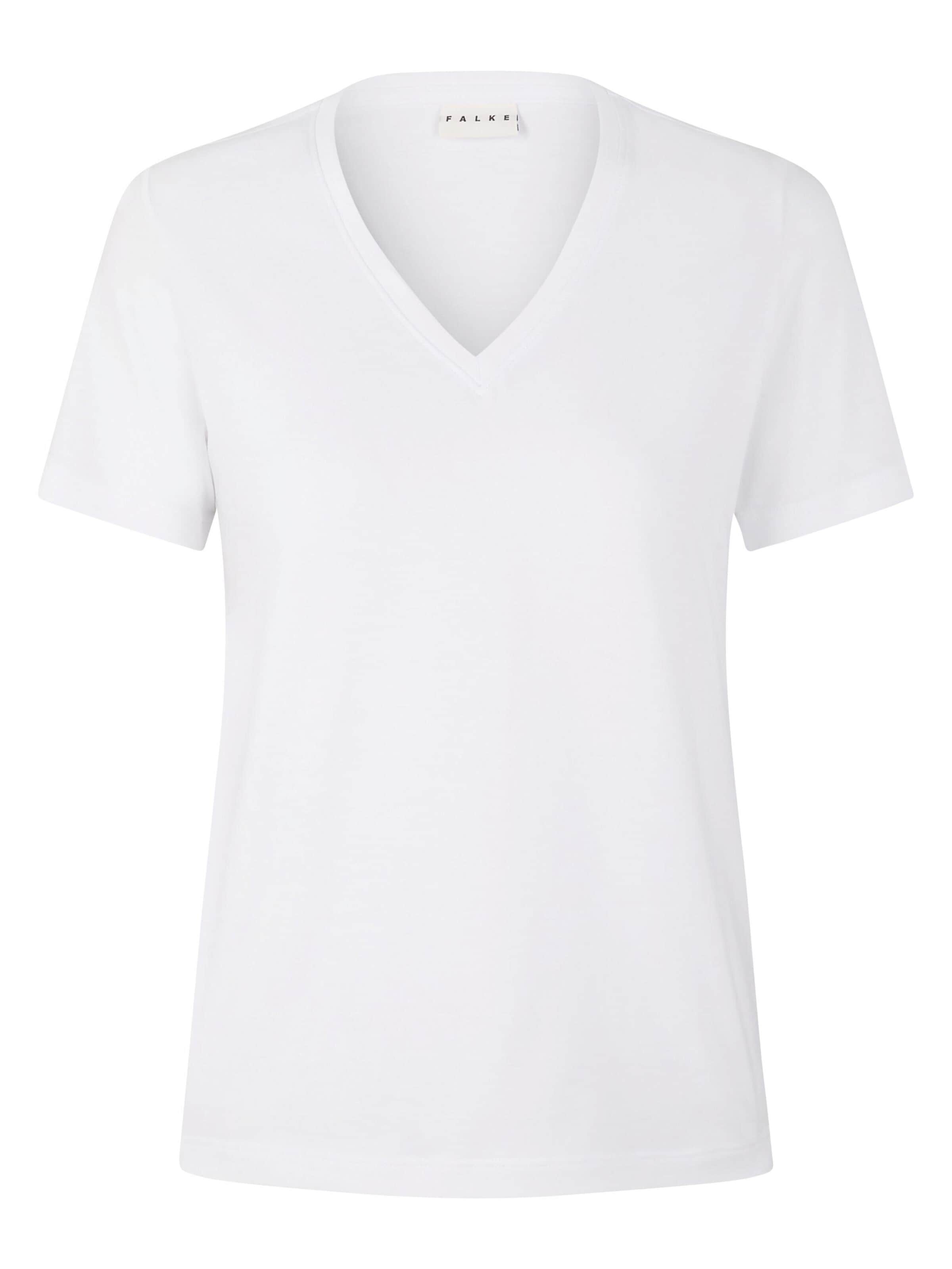 FALKE Shirt 'Essential Cotton'‌‌‌‌‌‌ in Weiß