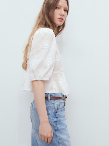 MANGO Blouse 'SWIRLY' in Wit