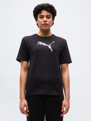 PUMATehnička sportska majica 'ESS' - crna boja: prednji dio
