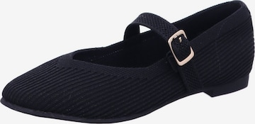 Ballerines 'Ballerina Damen 2303386 4500 Kunststoff (Synthetik) in schwarz' LA STRADA en noir : devant