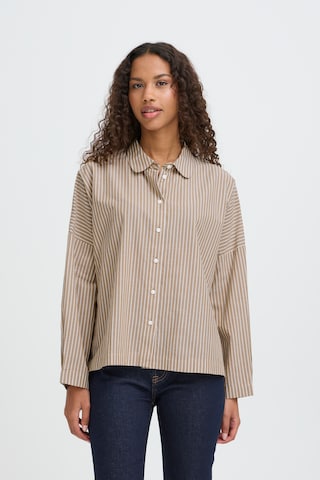 ICHI - Blusa 'GILEY' em bege: frente