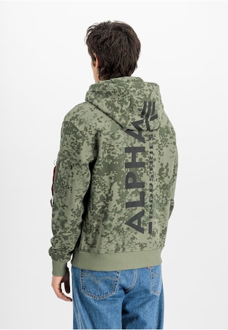 Sweat-shirt ALPHA INDUSTRIES en vert : devant