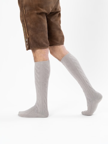 HerzSticht Traditional socks 'Bergdistel' in Grey