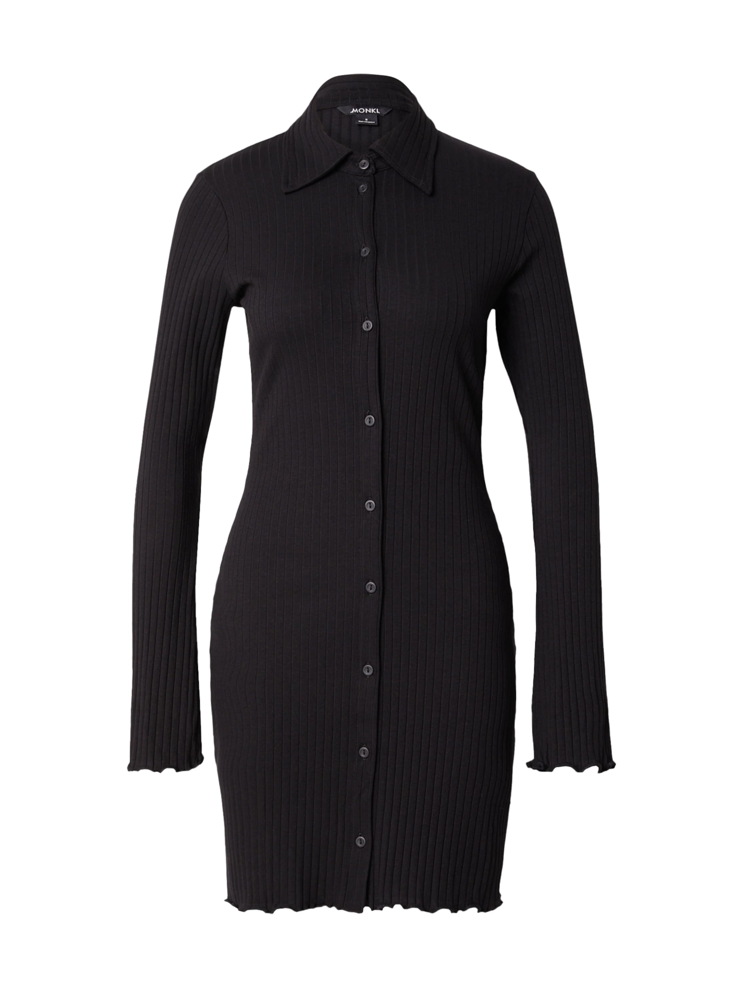 Robe-chemise Monki en noir : devant