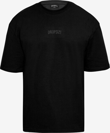 Dropsize T-shirt i svart: framsida