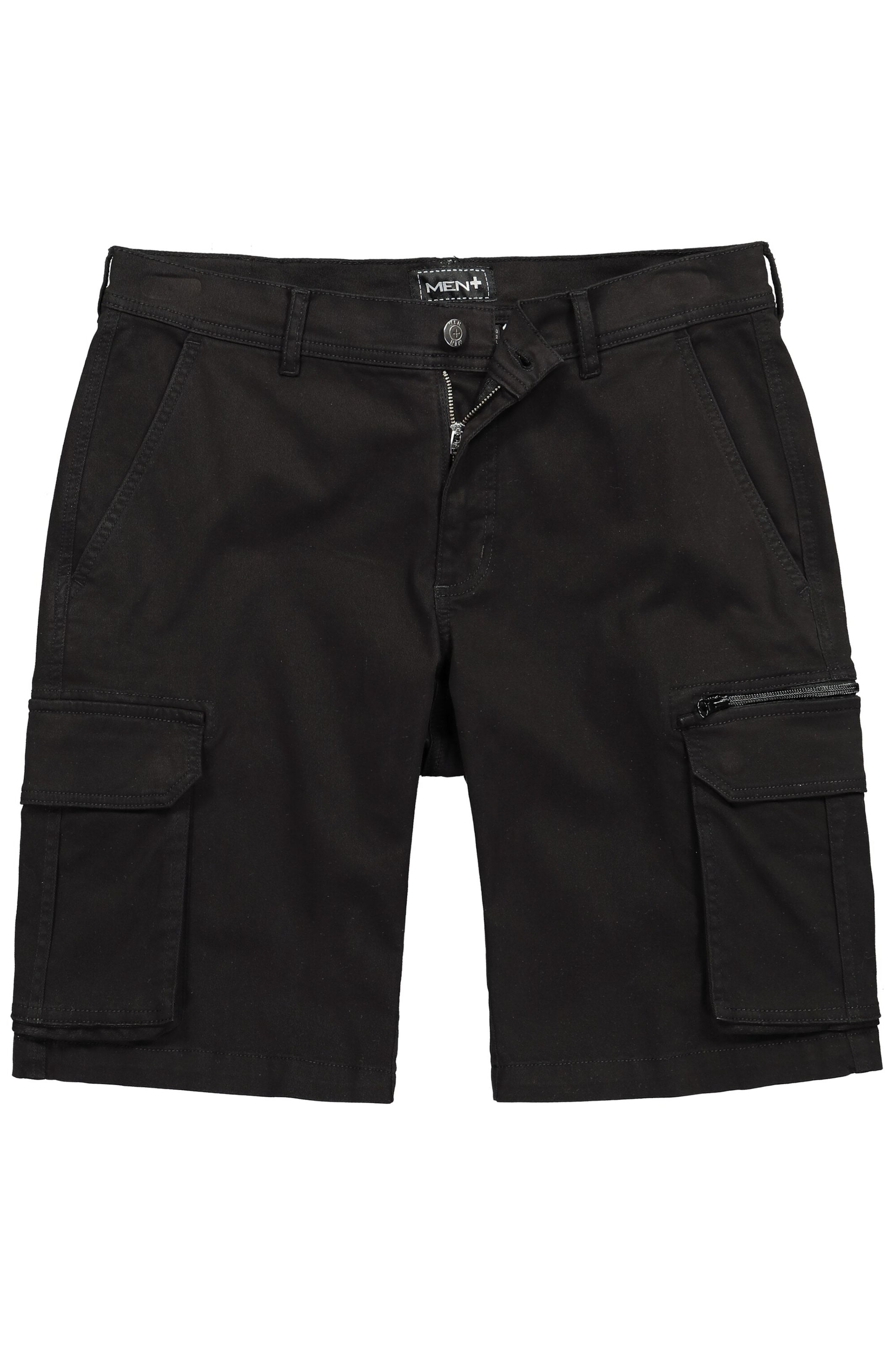 Men Plus Regular Broek in Zwart: voorkant