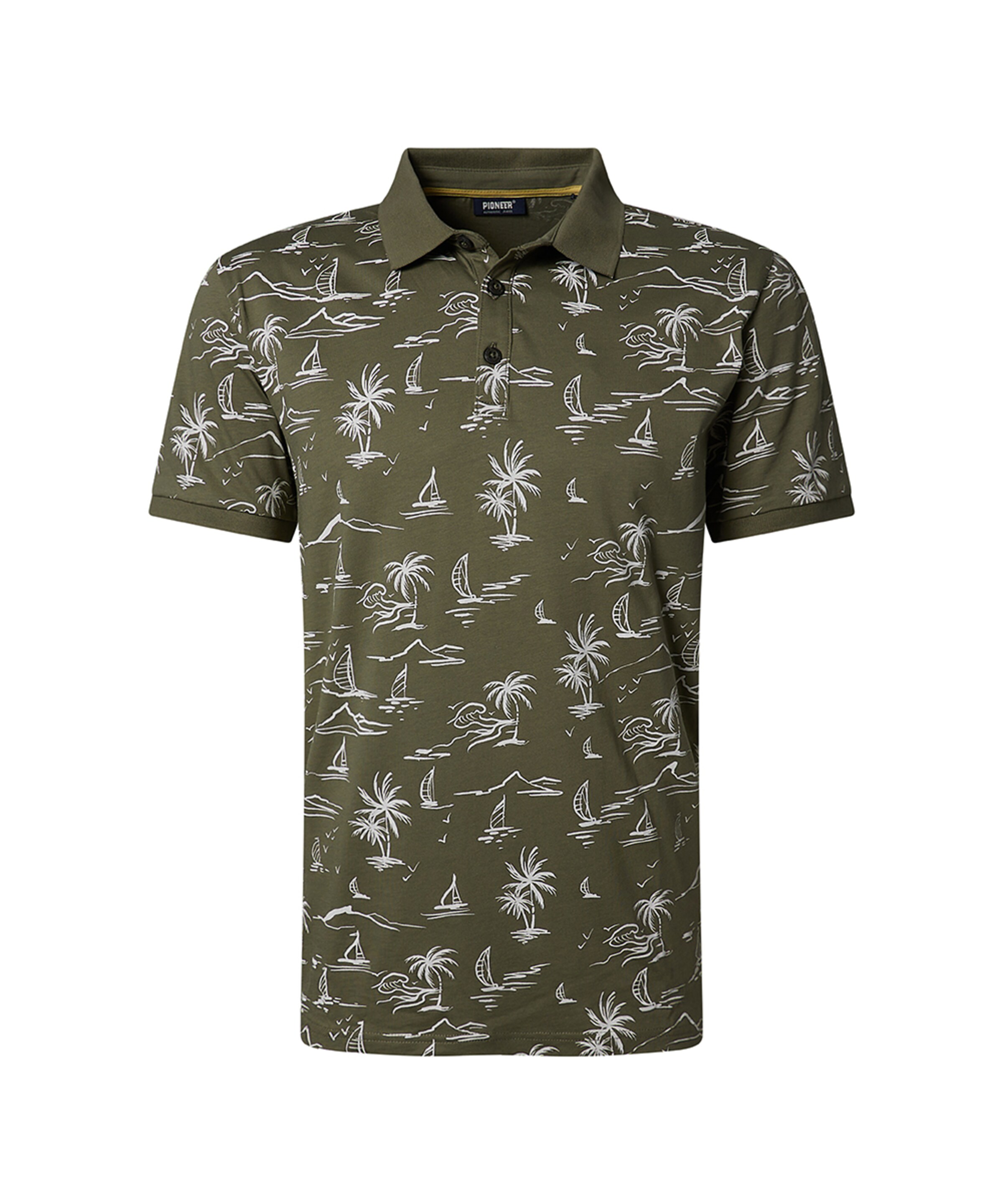 Pioneer Authentic Jeans Shirt in M in Khaki / mottled white, Item view