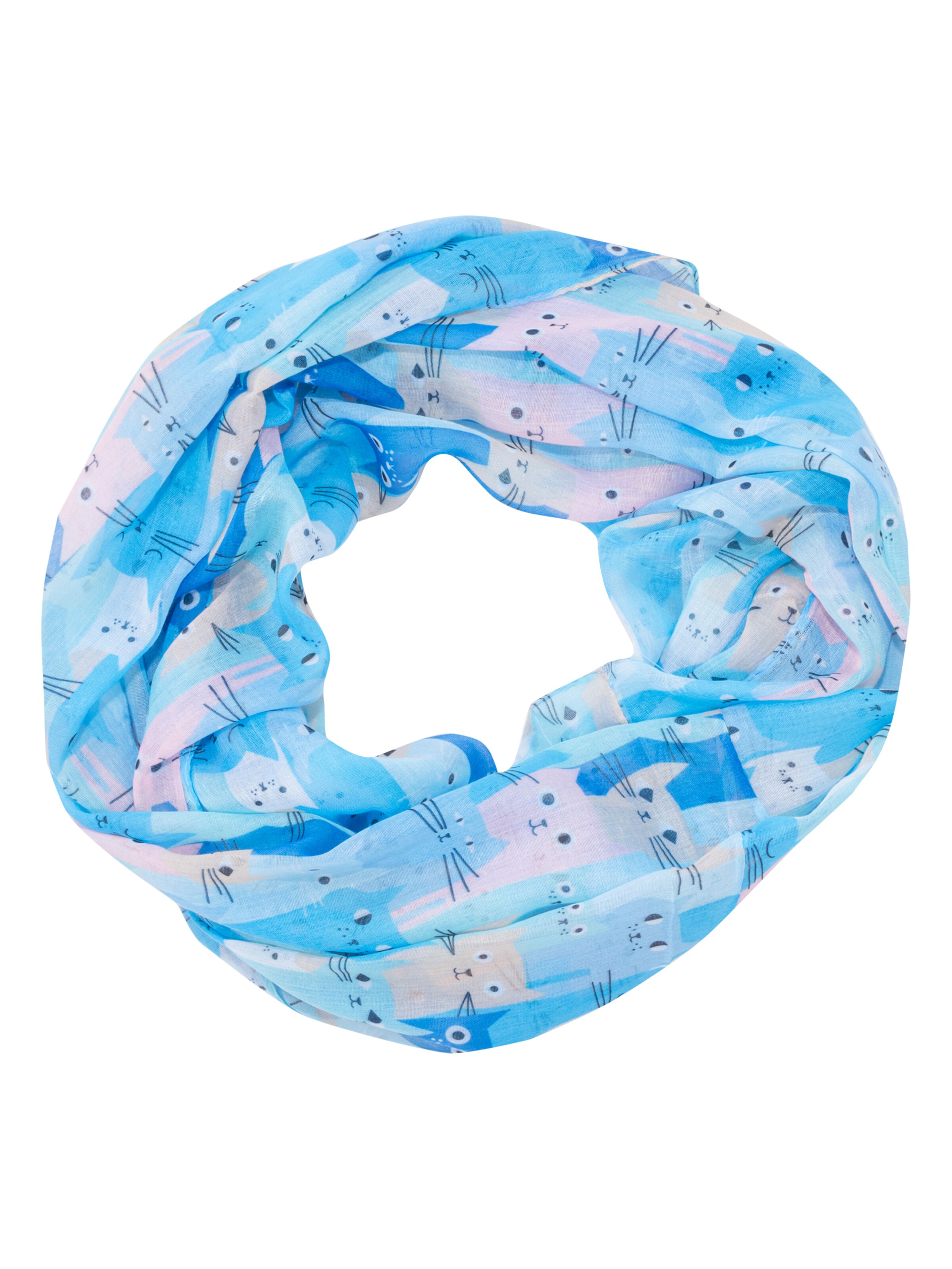 Écharpe tube 'Molly' Seasons of April en bleu : devant