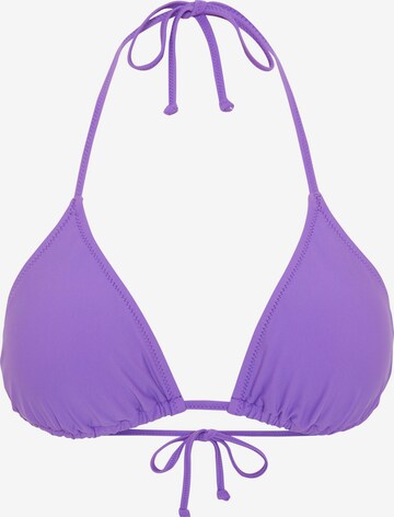 CHIEMSEE Triangle Bikini Top in Purple: front