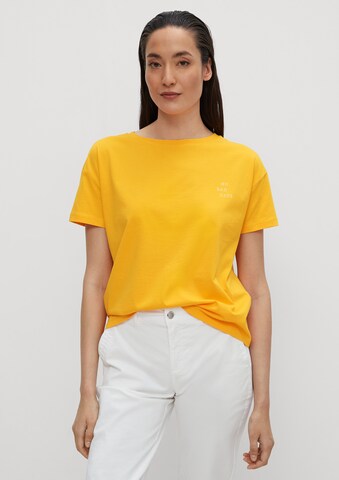 comma casual identity T-shirt i gul: framsida