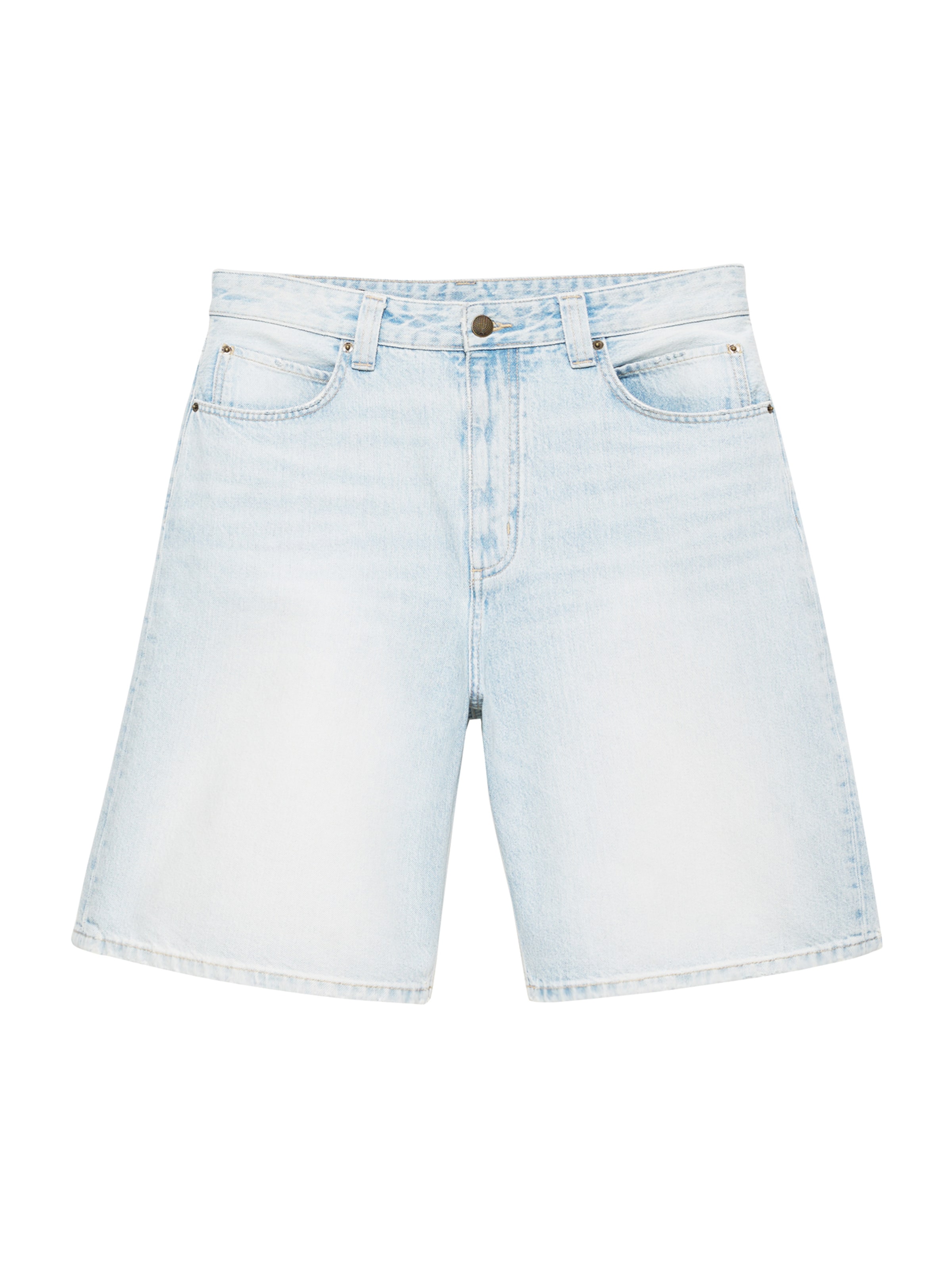 Baggy Jeans de la Pull&Bear pe albastru: față