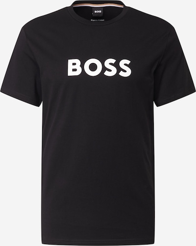 Tricou BOSS Black pe negru / alb, Vizualizare produs
