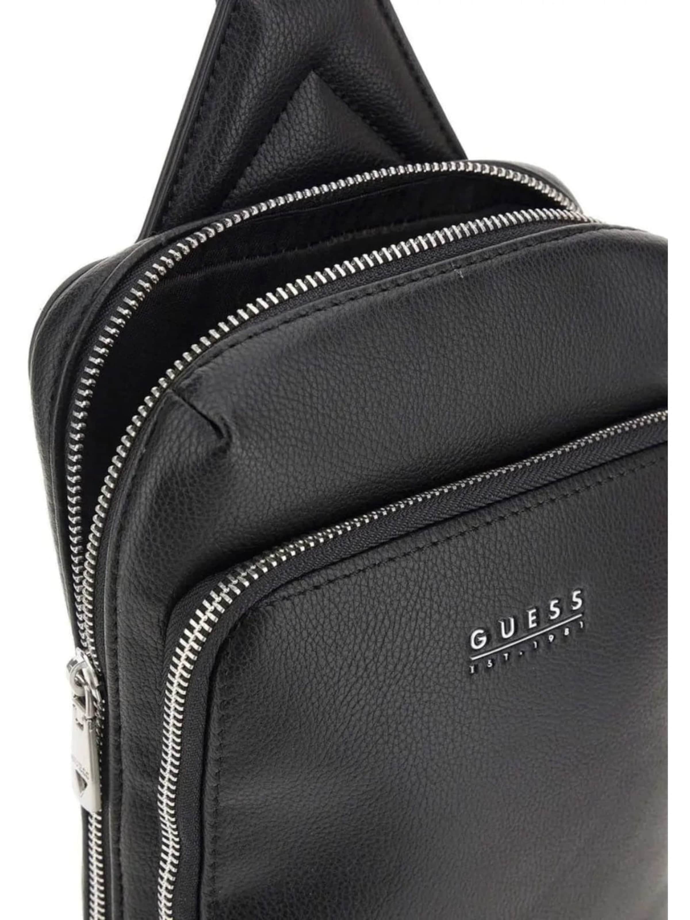 GUESS Rygsæk 'Guess Sacoche Milano Backpack Black' i sort