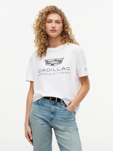 Tricou de la TOMMY HILFIGER pe alb: față